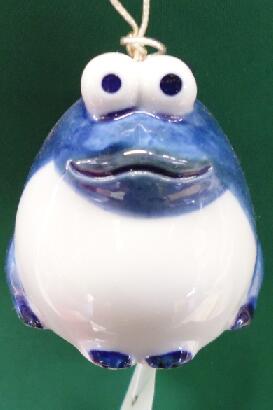 風鈴 陶器製風鈴 カエル（在庫品のためワケあり）*