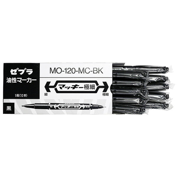 ＜特長＞油性マーカーの定番／1本で細字、極細が書ける！ ＜ペン先＞細字・極細両用【線幅】細字：1.0～1.3mm／極細：0.5mm ＜インク＞油性染料インク／速乾性・耐水性 ＜用途＞紙・布・木・ダンボール・ガラス・プラスチック・金属・ビニー ルなど ＜入数＞1セット（10本入） ＜製品説明＞ 〇1本で細・極細書き両用が使える便利な油性インクマーカー。 〇速乾性・耐水性で、紙・布・木・ダンボール・ガラス・プラスチック・金属・ビニー ル類などに幅広く利用できる。(浮輪等の軟質塩化ビニー ル製品には適しません。) 〇事務用のまとめ買いにおすすめです。※メール便(クリックポスト)でのお届けのため、配送日時指定をご利用いただけません。 ※送料別商品と併せてご注文いただいた場合、配送料が変更となる場合がございます。
