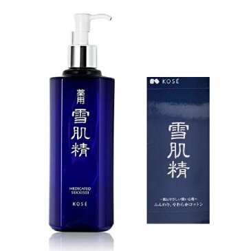 コットン40枚付き kose 雪肌精 ディスペンサーボトル 500ml 薬用美白化粧水 さっぱりとエンリッチ選べる