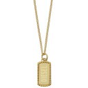 ディーゼル ネックレス（レディース） DIESEL ディーゼル ネックレス メンズ アクセサリー GOLD TONE STAINLESS STEEL DOG TAG NECKLACE DX1456710 ゴールド