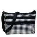 レスポートサック　ポシェット レスポートサック バッグ ミニショルダーバッグ LESPORTSAC レスポ QUINN BAG 3352 U254 GINGHAM CHECK NOIR ギンガムチェックノワール