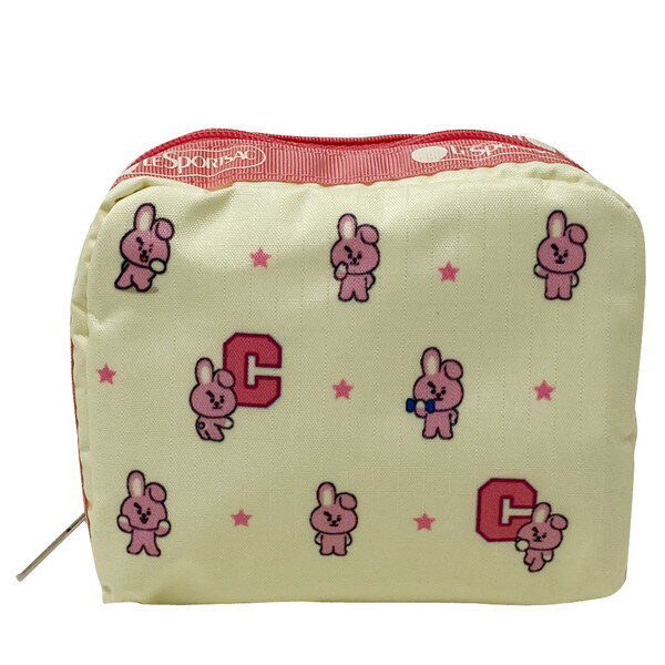 【ネコポス出荷】レスポートサック レスポ ポーチ 6701 LESPORTSAC Square Cosmetic 6701 K912 BT21 COOKY LINE FRIENDS BT21 コラボ