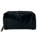 レスポートサック ポーチ 黒 光沢 6511 LESPORTSAC レクタンギュラーコスメティック 6511 M135 BLACK SHINE ブラックシャイン パテント 横長 長方形ポーチ