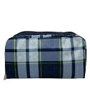 【ネコポス出荷】レスポートサック ポーチ LESPORTSAC レクタンギュラーコスメティック 6511 U298 DEEP BLUE TARTAN ディープブルータータン