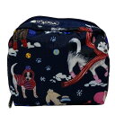【クリックポスト出荷】レスポートサック レスポ ポーチ LESPORTSAC Square Cosmetic 6701 HA76 SNOWY PUPS スノーウィーパプス 犬 ドッグ(4)