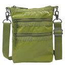 レスポートサック スマホショルダー オリーブ 光沢 LESPORTSAC 3-ZIP CROSSBODY 4007 M262 OLIVE SHINE オリーブシャイン パテント