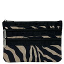 レスポートサック ポーチ ジップポーチ LESPORTSAC レスポ 3-ZIP COSMETIC 7158 HC94 RAFFIA ZEBRA ラフィアゼブラ