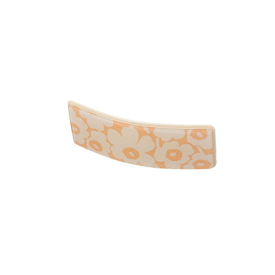 マリメッコ marimekko バレッタ レディース ヘアクリップ PIKKUINEN UNIKKO WIDE BARRETTE 092600 120 オフホワイト オレンジ