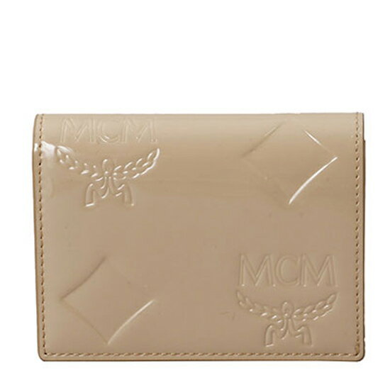 エムシーエム MCM エムシーエム 二つ折り財布 レディース メンズ 財布 AREN FLAP WALLET/TRI-FOLD MINI MYSDATA03 I7001 IRISH CREAM アイボリー