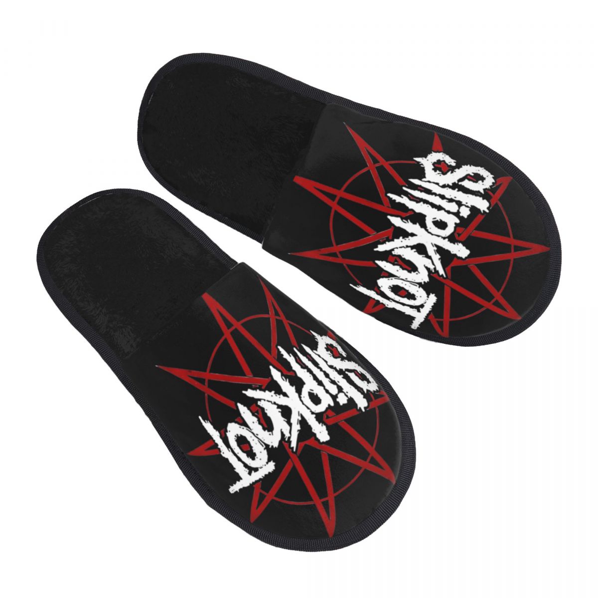 乐天商城 - S-slipknotホームコットンスリッパ、滑り止めバンドロゴ、ソフトファースライド、リビングルームスリッパ