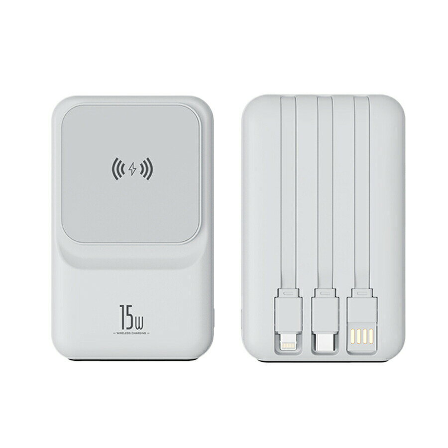 モバイルバッテリー 大容量 20000mAh ワイヤレス充電 軽量 小型 magsafe iPhone16 Type-C 5台同時充電 ケーブル不要 急速 急速 PD