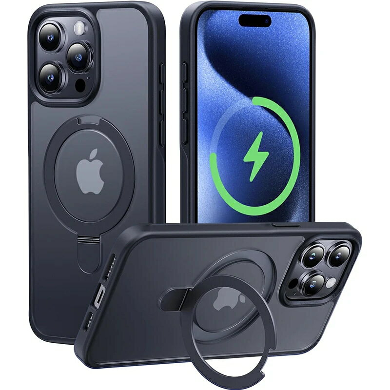 Rakuten - iPhone 17 Pro Max、Air 16、16E、15、14、Plus、13、11、12対応 マグネット式リングスタンド付きスマホケース キックスタンド付き携帯ケース