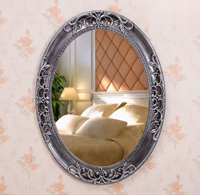 壁掛け鏡 壁掛け 壁掛けミラー ウォールミラ 60x80cm 高級豪華鏡 アンティーク調