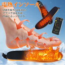 2024年新登場 電熱インソール 中敷き usb 充電式 コードレス アプリ35-70℃温度調節 3000mAh*2 6段階タイミング 長時間バッテリー持続 ワ...