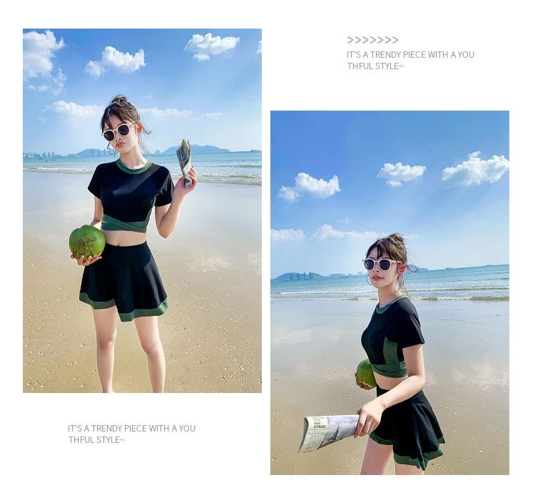 水着 レディース 体型カバー ワンピース 中学生 高校生 10代 スポーティー 可愛い スイムウェア バレンタイン 2023 プレゼント 胸パッドとインナーショーツ付き