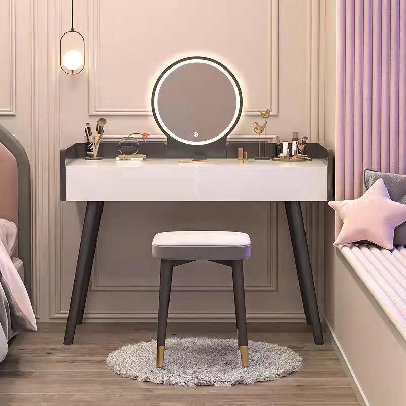 2024新品 ドレッサー おしゃれ テーブル 安い 鏡台 椅子 スツール セット 収納 LED ライト デスク 化粧台80CM メイク コスメ かわいい 化粧 家具 新生活