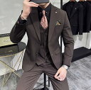 【送料無料】スリーピース シングルスーツ 通勤 入社 卒業 成人式スーツ スーツ メンズ 紳士服 ビジネススーツ フォーマルスーツ 上下セット 大きいサイズ 細...