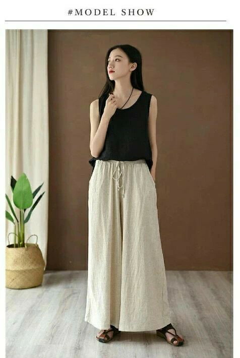リネンパンツ ワイドパンツ レディース リネン パンツ 綿麻 麻 麻生地 リネン混 ガウチョパンツ フレア裾 ロング丈パンツ ロング丈 ロング丈ボトムス 無地 体型カバー ゆるい 春 夏 秋 カジュアル ナチュラル 涼しい 通気性 体型カバー シンプル ウェストゴム 夏新作
