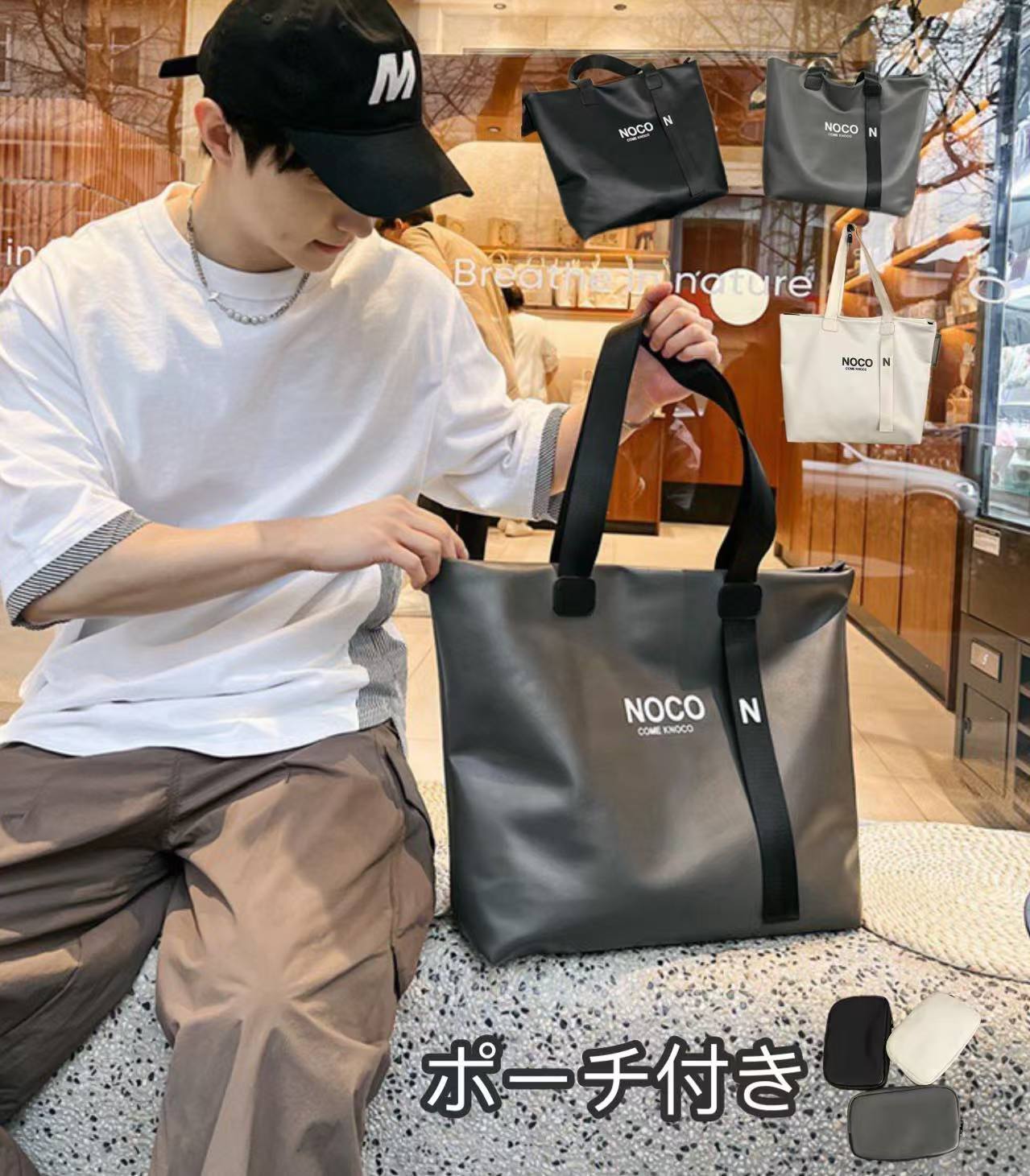 乐天商城 - トートバッグ メンズ ファスナー付き レザー ビジネスバッグ トートバック 2way ビジネスバック 通勤 ビジネス おしゃれ 通学 A4 大きめ ノートPC