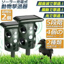 猫除け 超音波 ソーラー 防水 2個セット ねこよけ 鳥よけ 犬よけ 猫避け 動物撃退器 糞被害対策 鳥害対策 猫撃退 鳥除け ネズミ除け 猫よけグッズ 害獣撃...