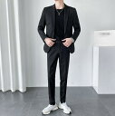 【送料無料】フォーマル セレモニースーツ ビジネス 男性用 格好いい 簡潔 無地柄 2点セット韓国風 5色 一つボダンスーツ メンズスーツ