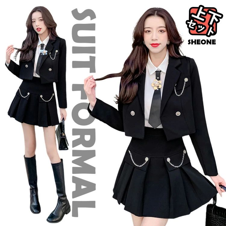 卒業式 スーツ 女の子 卒服 韓国 制服 なんちゃって制服 セット 2点 4点セット ピアノ発表会 スーツ フォーマルスーツ ジャケット スカート 卒服 女の子 入園式 成人式 入学式 小学校 女子 スーツ 大人っぽい お受験 プリーツスカート スクール 無地 女子