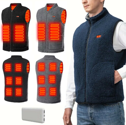 電熱ベスト 8枚繊維ヒーター 発熱ベスト 3段温度調整 防寒ベスト ヒーター 付き 加熱ベスト 電熱ジャケット カジュアルベスト アウトドアベスト 軽量 洗える インナー USB式給電 電気ベスト レディース メンズ 防寒 速暖 電熱ウェア 大きいサイズ 男女兼用