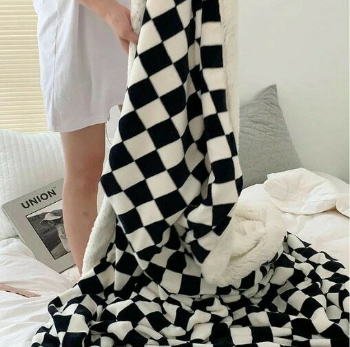 チェック柄 シングル 毛布 フランネル ブランケット 100x150cm マイクロファイバー もうふ 暖かい 軽い 洗える ナチュラル 北欧 シングルサイズ毛布 [3]