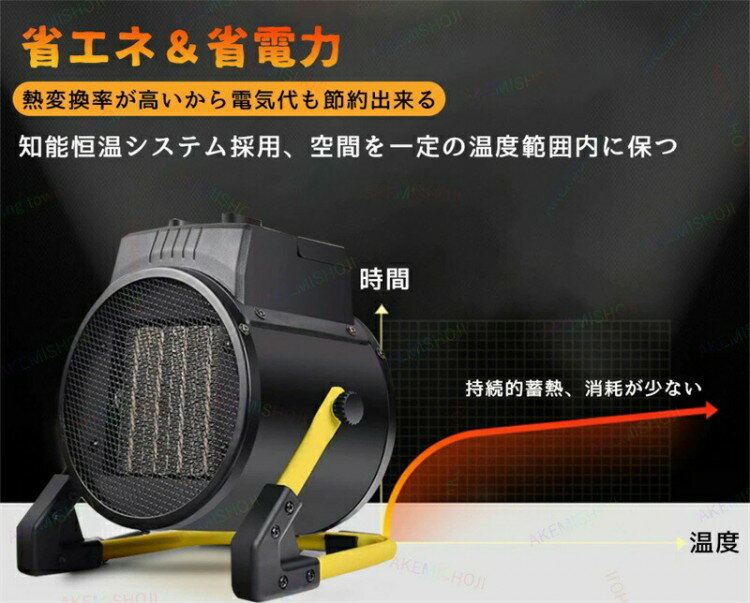 屋内専用 ヒーター 小型 ハイパワー 電気ヒーター セラミックヒーター 電気ストー...