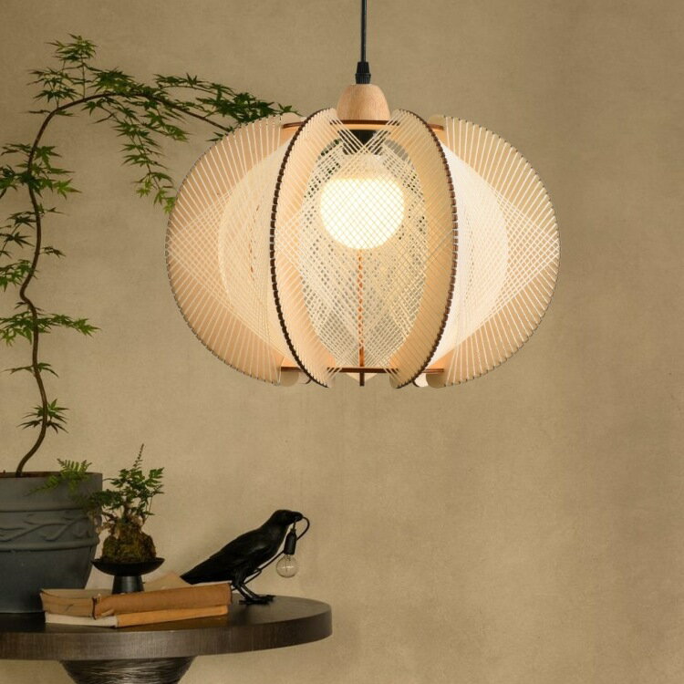 乐天商城 - 【楽天スーパーSALE×11％OFF】和風ペンダントライト 籐編み 天然木 侘び寂び インテリア ナチュラル ダイニング リビング照明落ち着き カフェ 民宿 オーナメント照明
