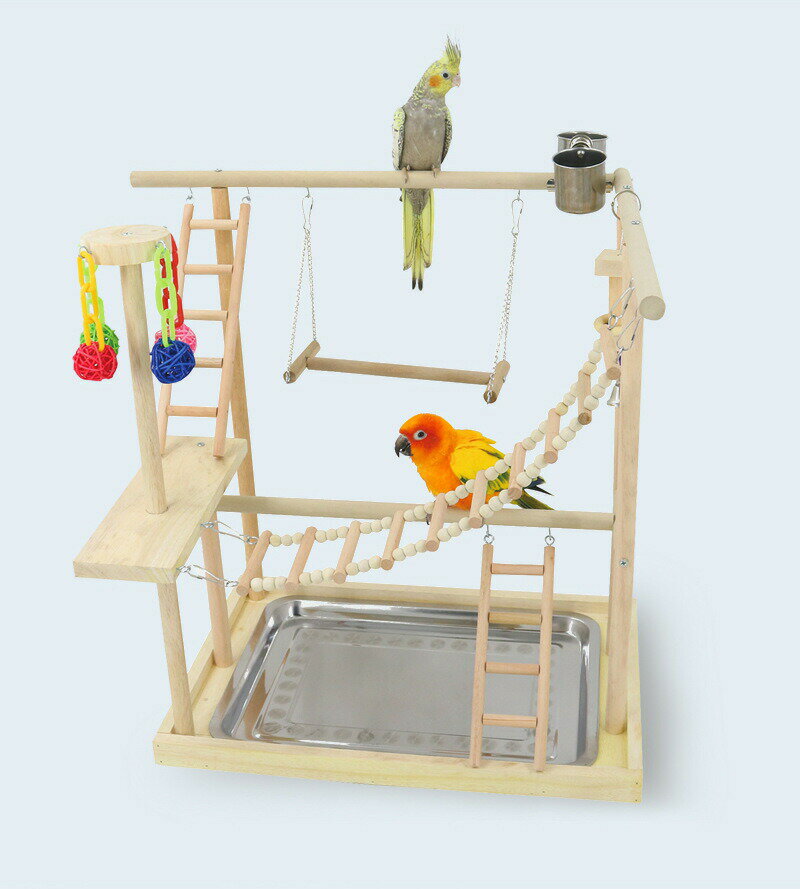 インコ 遊び場 三層 バード アスレチック 玩具 スタンド 止まり木 はしご 食器 水器 鳥 巣 カゴ 遊園地 秋千 ラダー ベル 鳥の巣 鳥栖 オウムブランコ 鳥グッズ セキセイインコ 文鳥 アスレチック