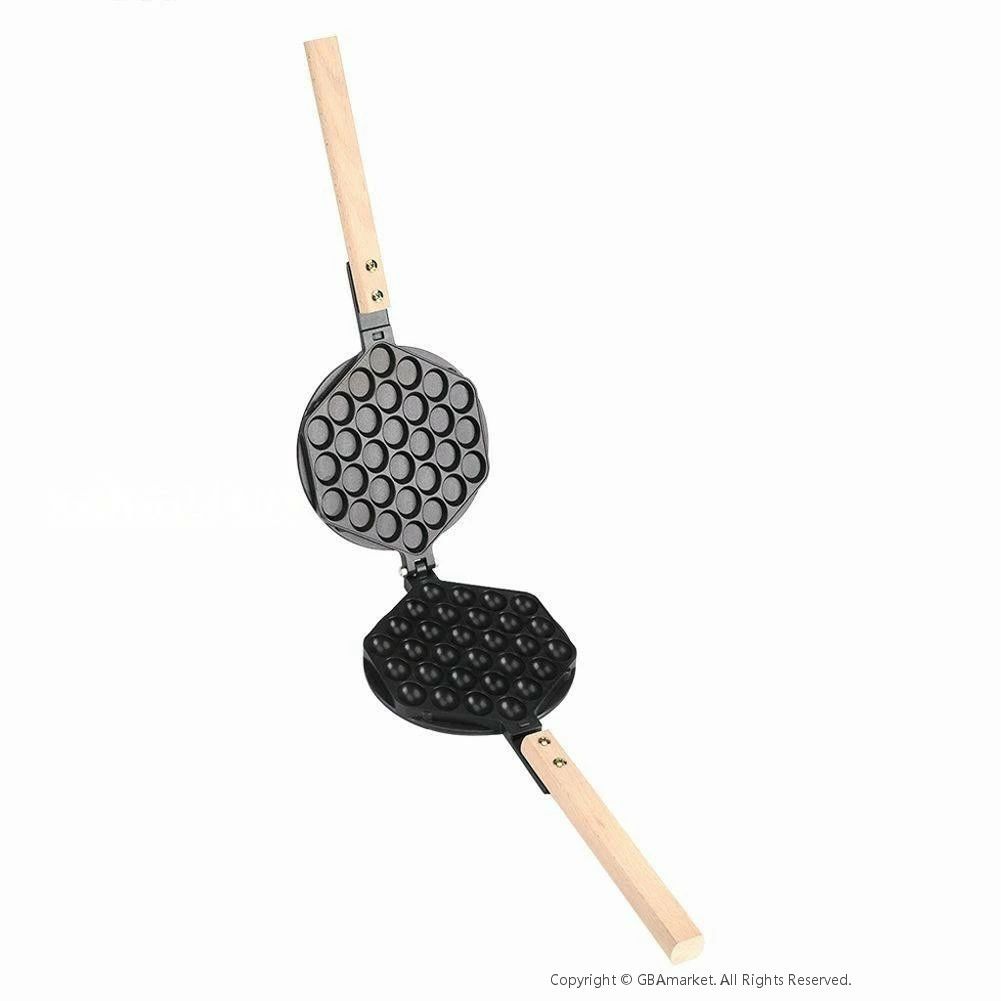 乐天商城 - ワッフルメーカー 丸型 エッグワッフルパン 鶏蛋仔 バブルワッフル ガス火対応 取り外し可能 朝食 DIY ギフト キッチン用品