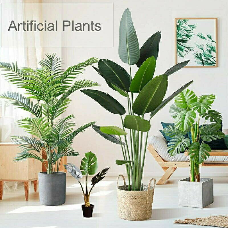 乐天商城 - 人工観葉植物 フェイク フェイクグリーン 大型 高さ 120cm 150cm 180cm 造花 北欧風 インテリア 室内 屋外 オフィス 在宅 フェイク植物