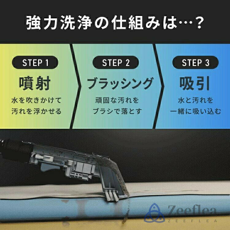 スチームクリーナー カーペットクリーナー 400W 28kPa超強吸引力 車シートと布製品...