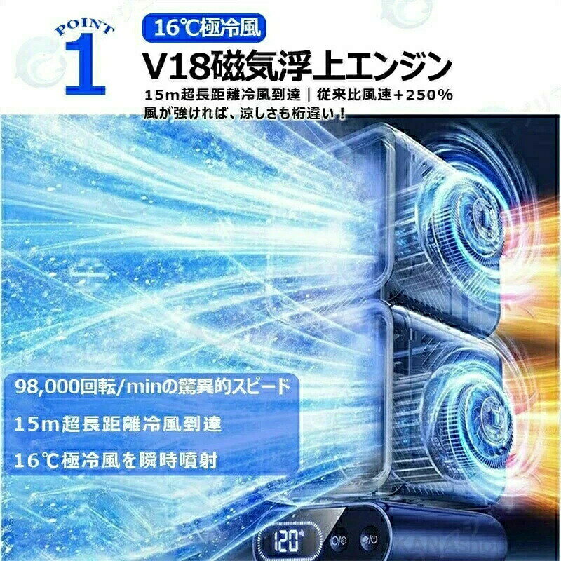 【2026新型モデル】卓上 扇風機 小型 スポットクーラー 強力冷風 USB充電 冷風機 ...