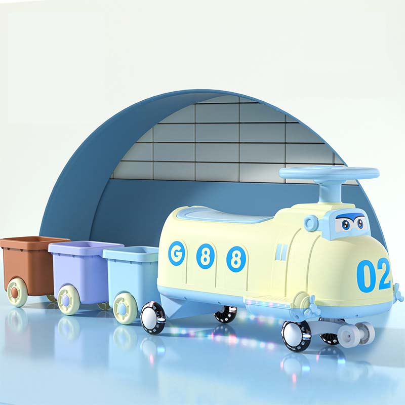 新商品 足けり乗用玩具 乗用玩具 レトロカー クラシックカー 1車3車荷台 トレイン ...