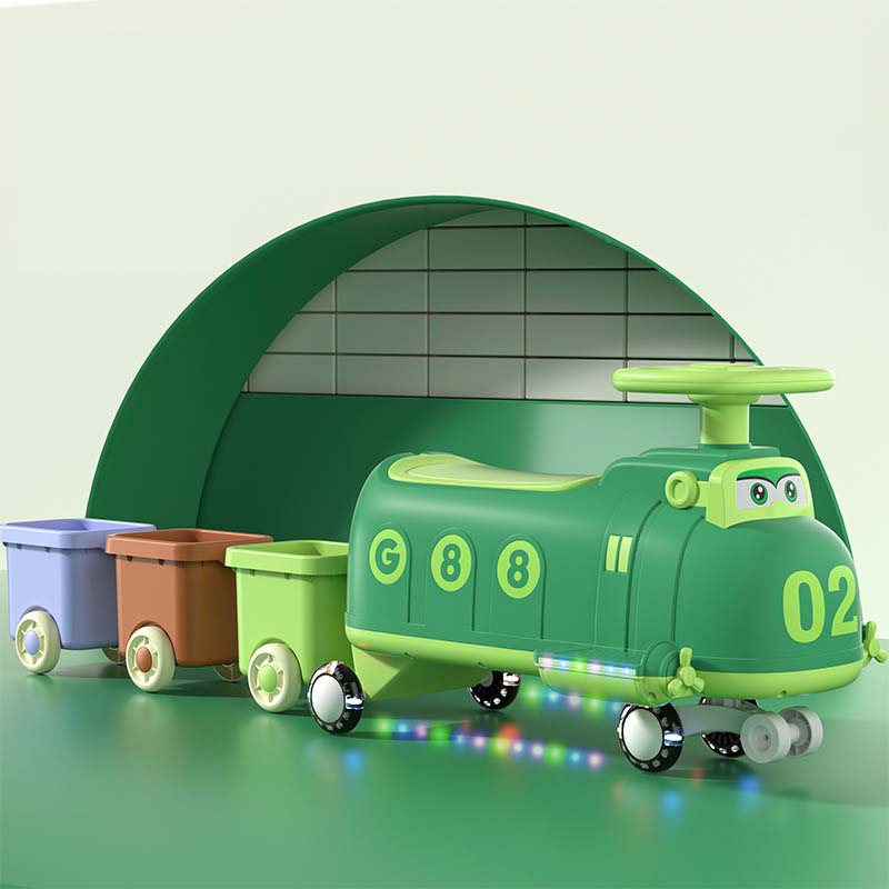新商品 足けり乗用玩具 乗用玩具 レトロカー クラシックカー 1車3車荷台 トレイン ...