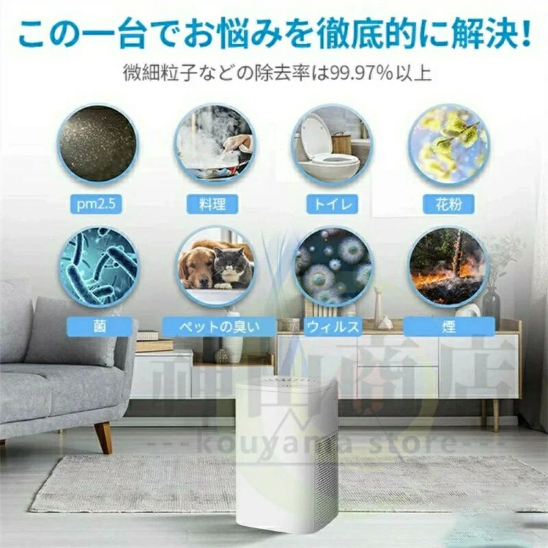 空気清浄機 小型 加湿器 脱臭/除菌 脱臭機 卓上 最大40畳 小型 脱臭機 省エネ 360°循環清浄 ウイルス除去 一人暮らし 空気浄化 マイナスイオン ミニ空気清浄機 家庭用 静音 省エネ 花粉対策 おすすめ - 3
