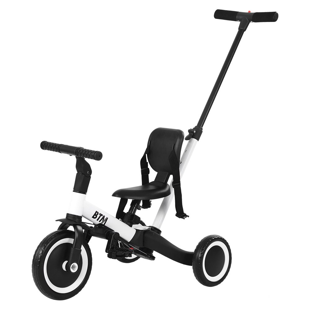 【2営業日以内に発送】子供用三輪車 4in1 三輪車のりもの 押し棒付き 自転車 おも...