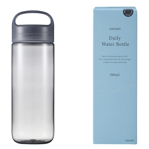樂天商城 - マーナ (marna) Daily ウォーターボトル 500ml (日本製/パッキンレス) グラスのような滑らかな口当たり (軽量/食洗機対応) 水筒 ドリンクボトル (洗いやすい/BPAフリー) スレートブラック K795BK