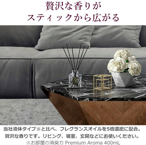 サイノー楽天市場店の消臭力 プレミアムアロマ [まとめ買い] 部屋用 スティック ベルベットムスク つめかえ 50mL×3個 ディフューザー 玄関 リビング ルームフレグランス 消臭 芳香剤｜アングル3