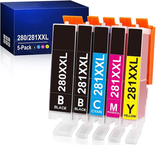 XINSIN PGI-280 CLI-281 XXL 互換交換品 Canon Pixma TS6320 TS8320 TS6120 TS6220 TS8120 TS8220 TS9120 TS9520 TR7520 TR8 520 TS。 9521C プリンター 5色