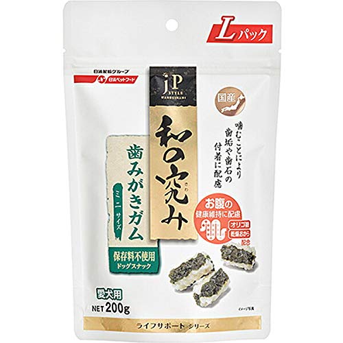 ペットライン 【セット販売】ジェーピースタイル 和の究み 歯みがきガム ミニ 200g 2コ