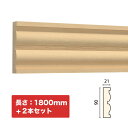 NTH013-H2|木製モールディング 廻り縁・チェアレール サンメントTH 90×21×1800mm 2本セット ※受注生産品