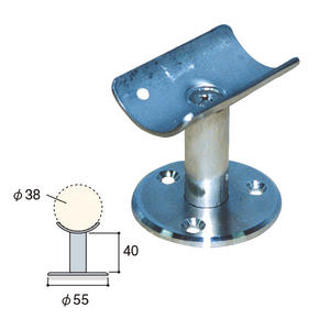 手すり　玄関　階段　金具　内装用木製丸手すりφ38用　直立受用ブラケット※在庫限り