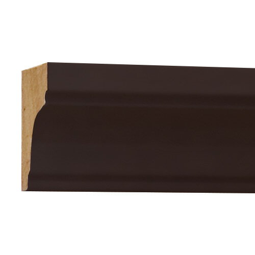格安　アウトレット　モールディング　木製／表面シートラッピング　廻り縁・チェアレール　ディープオーク色　30×30×3600mm　