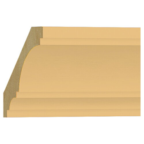 格安　アウトレット　モールディング　木製／表面シートラッピング　廻り縁　ビーチ杢色　108×108×3600mm　