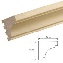 40%割引アウトレット　木製モールディング　下地塗装済　ワンコートモール　42×42×3400mm　