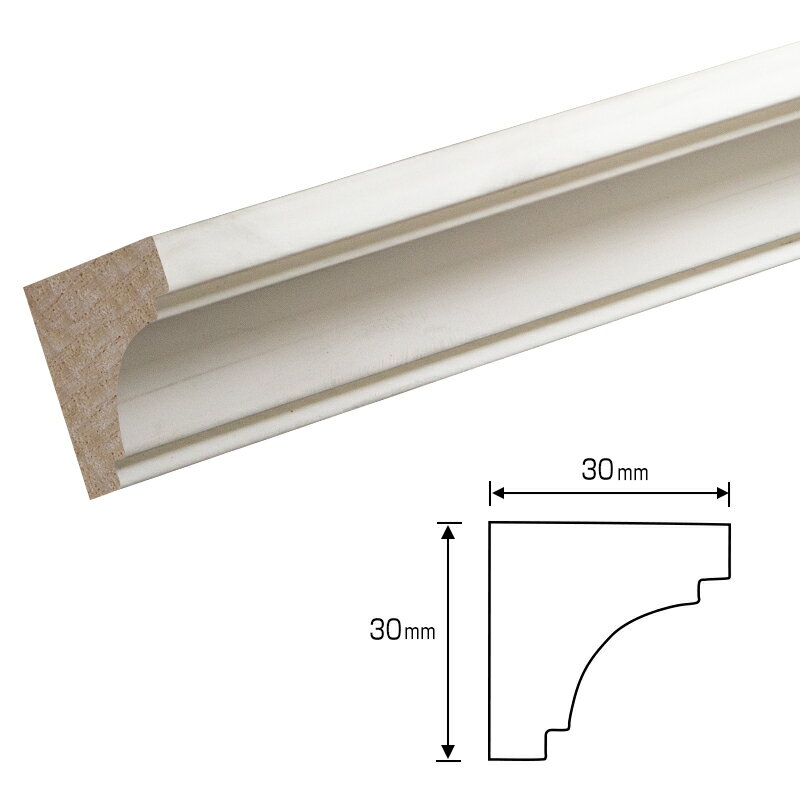 アウトレット NV24-W：木製モールディング　ワンコートモール(3650mm)