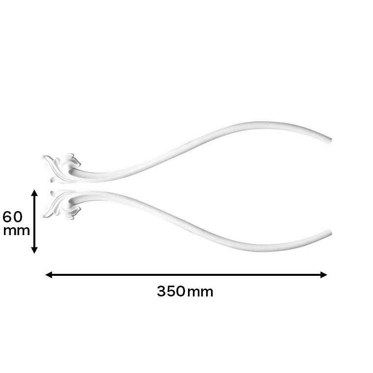 NSNB010S｜PVC製曲がる装飾材　オーナメント　サニーモール　350×60×9.5mm　左右セット【輸入品】